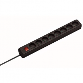 Parafoudre Brennenstuhl Eco-Line avec 6 contacts / noir - 1,5 mètre